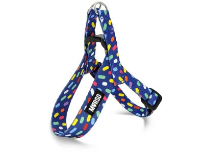 Morso mini arnés para perros ajustable reciclado color invaders violeta