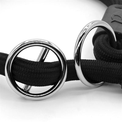 Morso collar para perros half slip cuerda suave reciclado negro negro