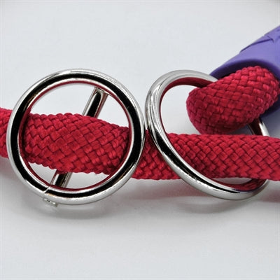 Collar para perros Morso half slip cuerda regular terciopelo rojo reciclado rojo