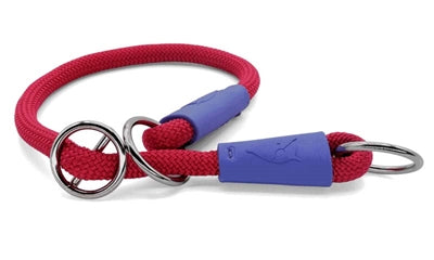Collar para perros Morso half slip cuerda regular terciopelo rojo reciclado rojo