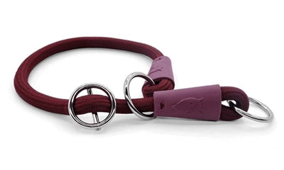 Collar para perros Morso half slip cuerda suave reciclada ciruela púrpura