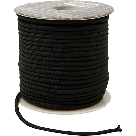 Creativ company creotime cordón macramé, grosor 4 mm, negro, 40 m
