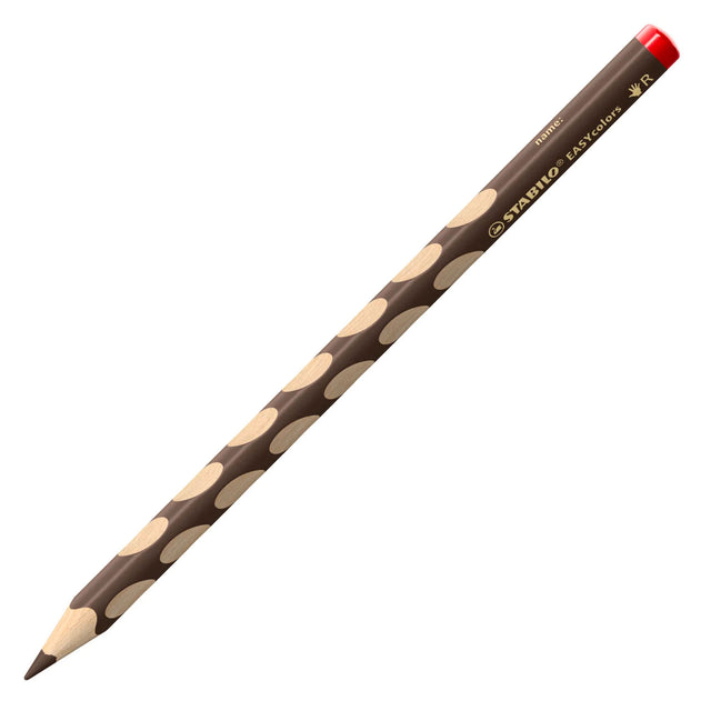 Lápiz de color para diestros Stabilo easycolors - marrón oscuro