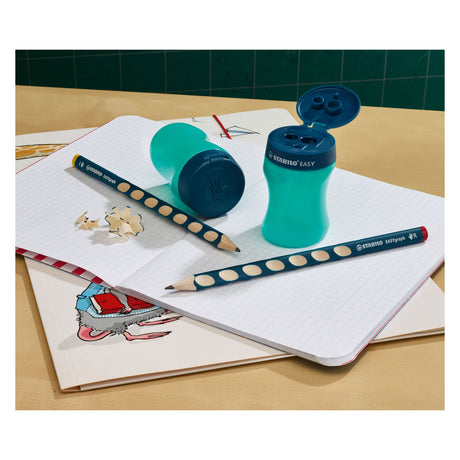 Stabilo easysharpener - sacapuntas 3 en 1 - izquierdo - gasolina