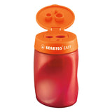 Stabilo easysharpener - sacapuntas 3 en 1 - derecho - rojo