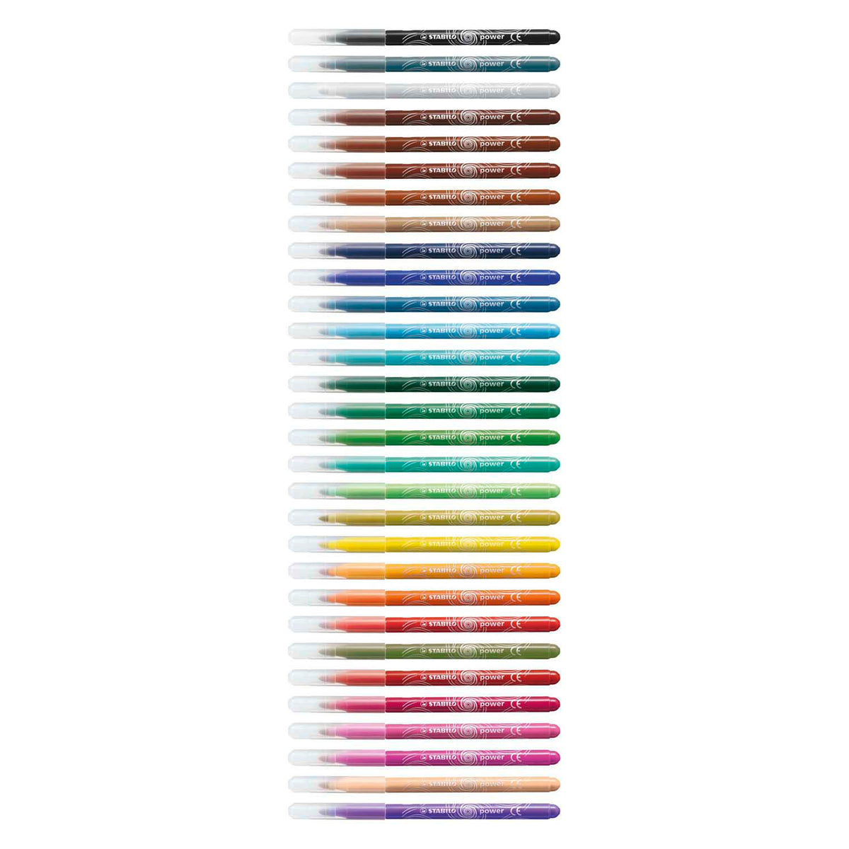 Stabilo power - rotulador - hasta 8 semanas sin capuchón - estuche con 30 colores
