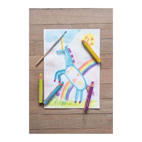 Stabilo woody 3 en 1 - lápiz de color multitalento - amarillo