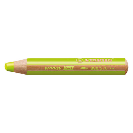 Stabilo woody 3 en 1 - lápiz polivalente - verde hoja