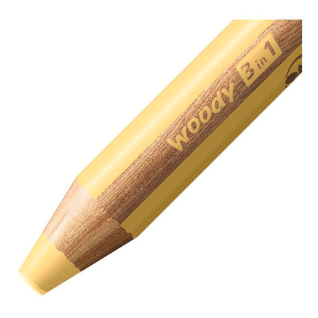 Stabilo woody 3 en 1 - lápiz de color multitalento - amarillo pastel
