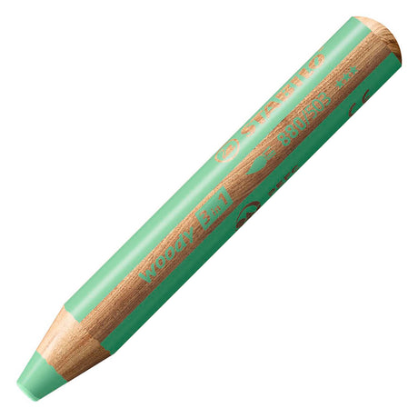 Stabilo woody 3 en 1 - lápiz de color multitalento - verde pastel