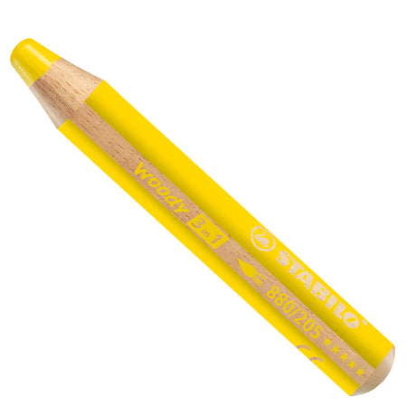 Stabilo woody 3 en 1 - lápiz de color multitalento - amarillo
