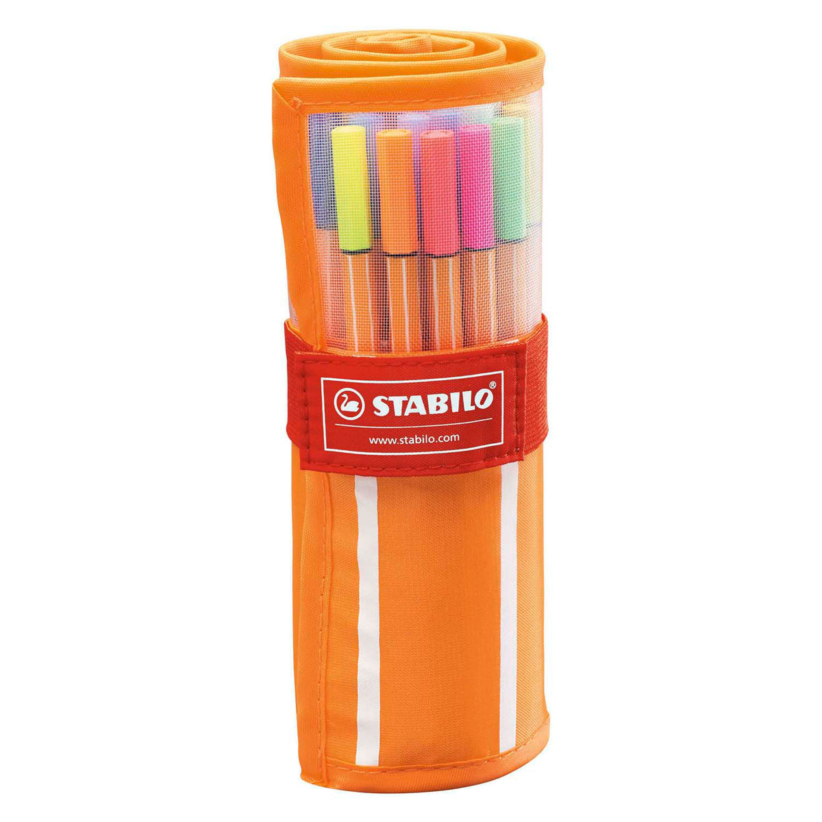 Stabilo point 88 - fineliner 0,4 mm - juego de rodillos - estuche de 30 piezas - con 25 colores estándar + 5 neón