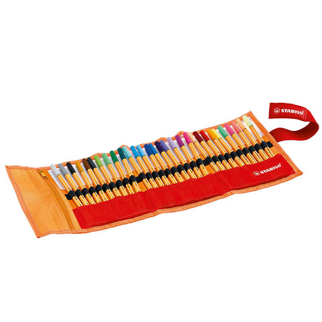 Stabilo point 88 - fineliner 0,4 mm - juego de rodillos - estuche de 30 piezas - con 25 colores estándar + 5 neón