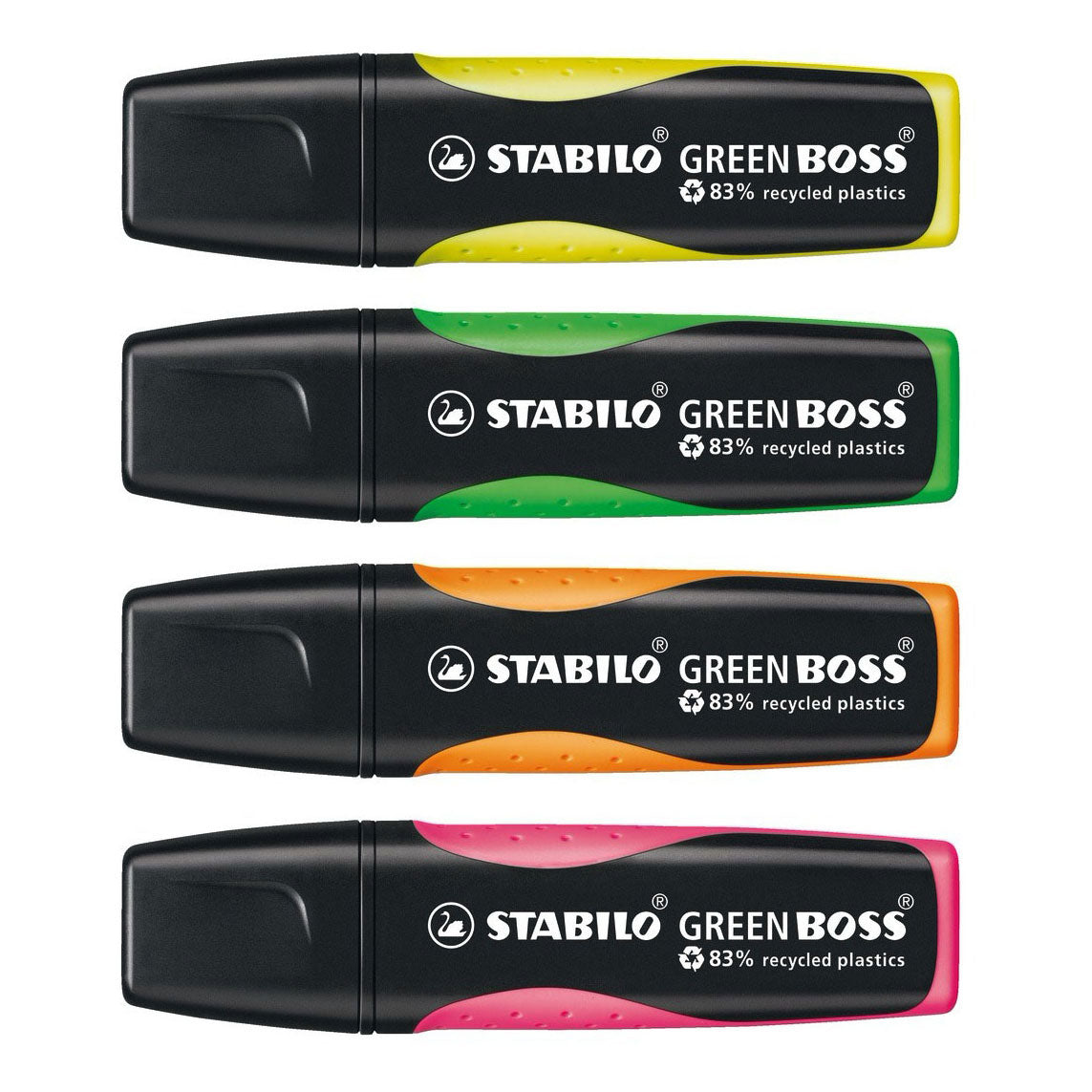Marcador de texto Stabilo 6070 4 jefe verde 2-5 mm verde, amarillo, naranja, rosa