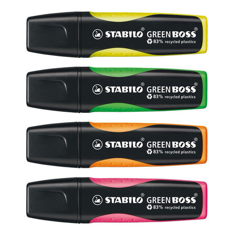 Marcador de texto Stabilo 6070 4 jefe verde 2-5 mm verde, amarillo, naranja, rosa