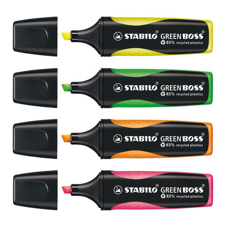 Marcador de texto Stabilo 6070 4 jefe verde 2-5 mm verde, amarillo, naranja, rosa
