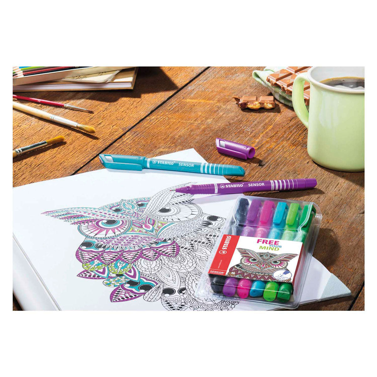 Stabilo sensor fineliners caja de 0,3 mm 8 colores