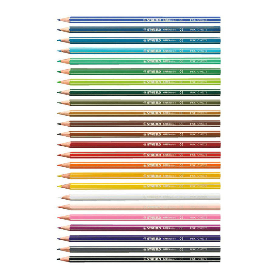 Abi stlo greencolors lapices de colores arty estuche de 24 piezas