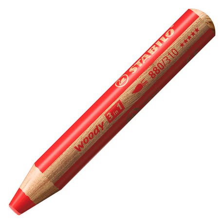 Stabilo woody 3 en 1 - lápiz de color multitalentoso - artístico - juego de 6 piezas. + sacapuntas
