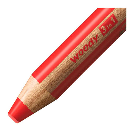 Stabilo woody 3 en 1 - lápiz de color multitalentoso - artístico - juego de 6 piezas. + sacapuntas