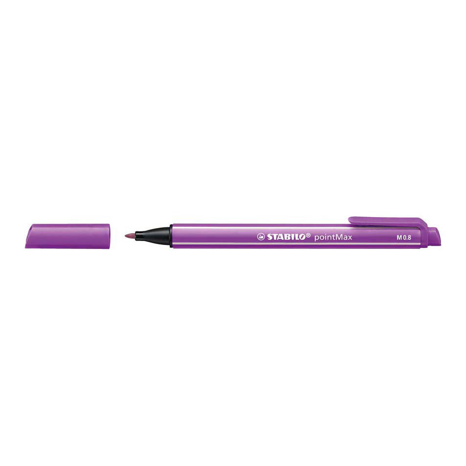 Stabilo pointmax - rotulador de punta dura de 0,8 mm - estuche artístico con 15 colores