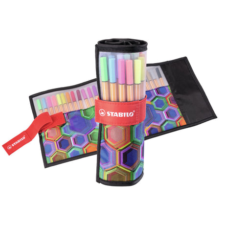 Stabilo point 88 - fineliner 0,4 mm - juego de rodillos - arty - estuche con 25 colores