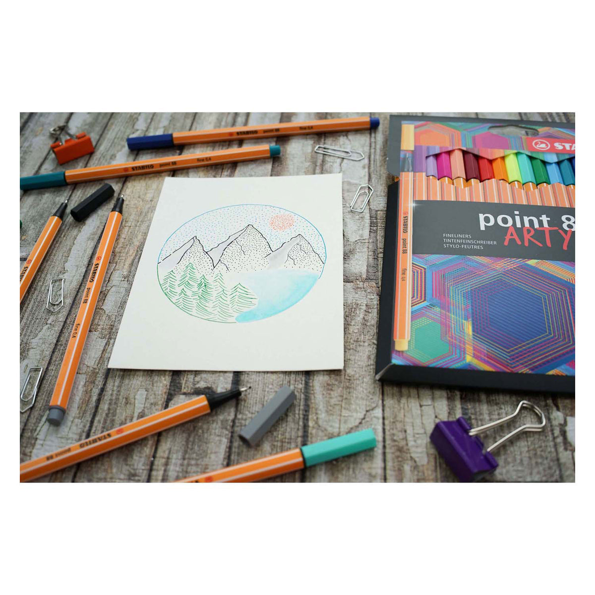 Stabilo point 88 - fineliner - arty - juego con 18 piezas