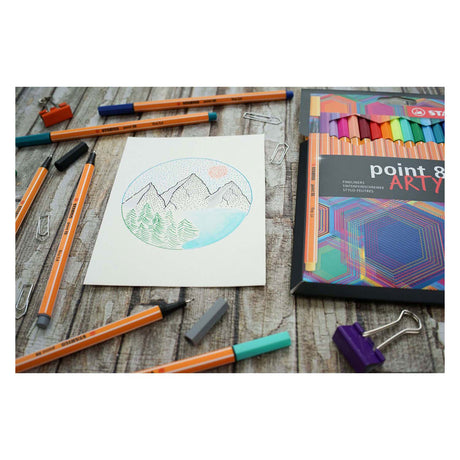 Stabilo point 88 - fineliner - arty - juego con 18 piezas