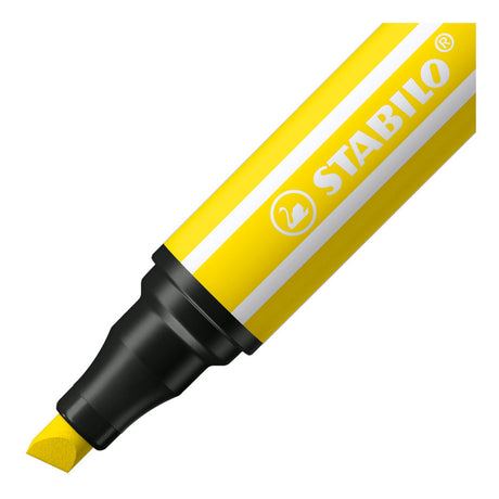 Stabilo pen 68 max - rotulador con punta gruesa de cincel - amarillo limón