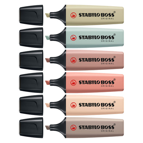 Stabilo boss original - resaltador - juego de 6 - colores naturales