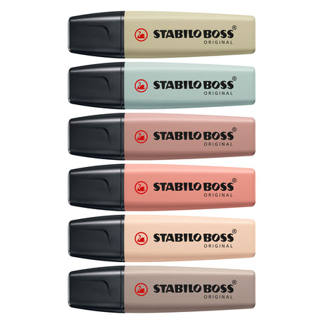 Stabilo boss original - resaltador - juego de 6 - colores naturales