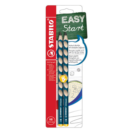 Stabilo easygraph hb lápiz de grafito para zurdos gasolina - 2 uds.