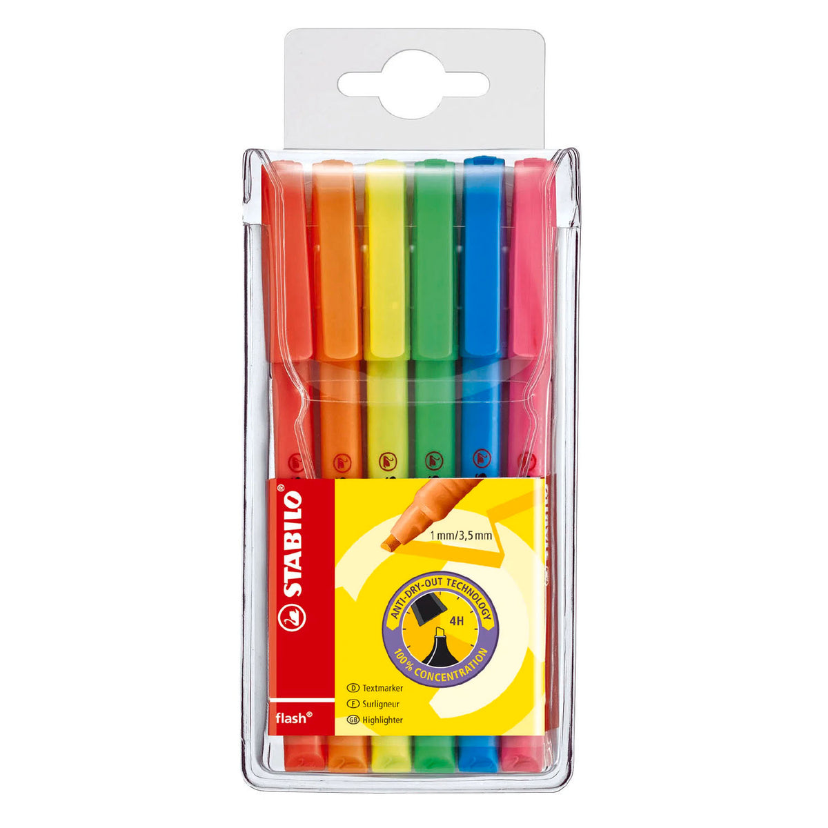 Resaltadores flash Stabilo - 6 uds.
