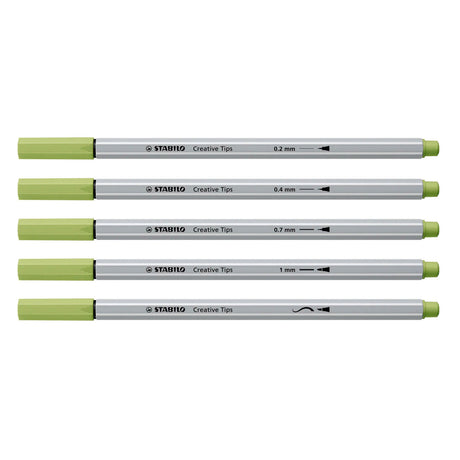 Stabilo creative tips bolígrafos arty colores pastel en estuche de metal - 30 uds.