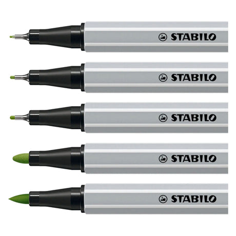 Stabilo creative tips bolígrafos arty colores pastel en estuche de metal - 30 uds.