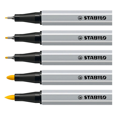 Bolígrafos arty con puntas creativas Stabilo en estuche de metal - 50 uds.
