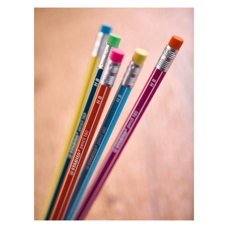 Lápiz Stabilo 160 hb lápices de grafito con punta de borrador - 6 uds.