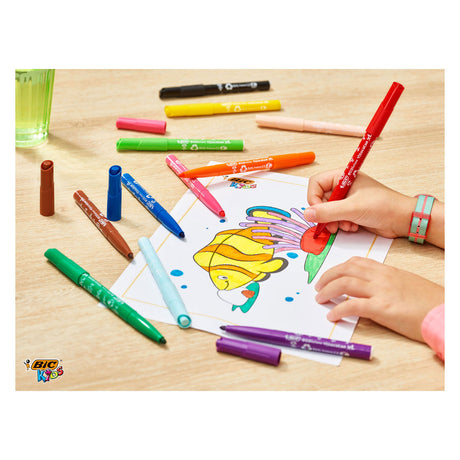 Bic niños visacolor xl rojo-marrón