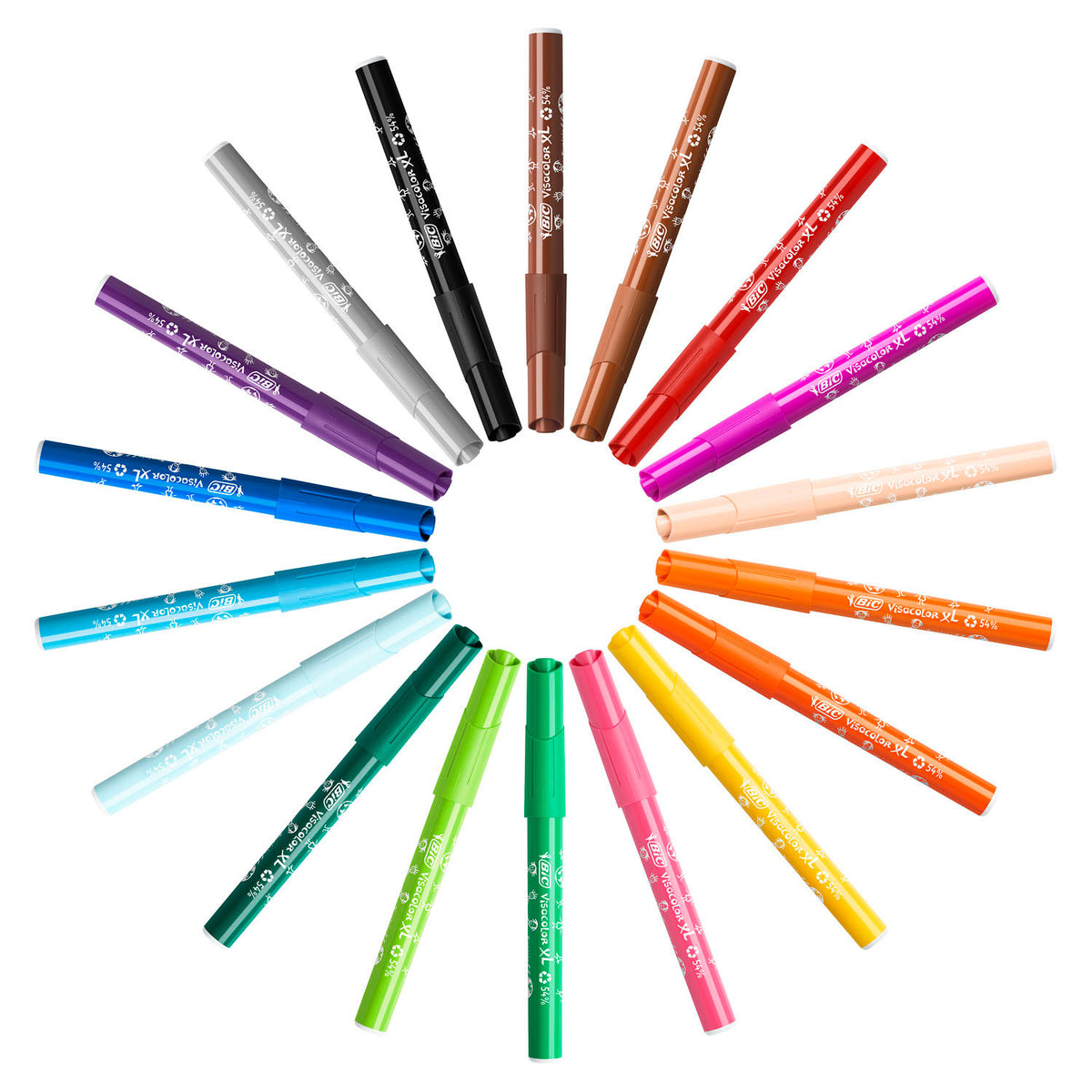Rotulador Bic para niños visacolor xl ecolutions 48 rotuladores en caja de metal