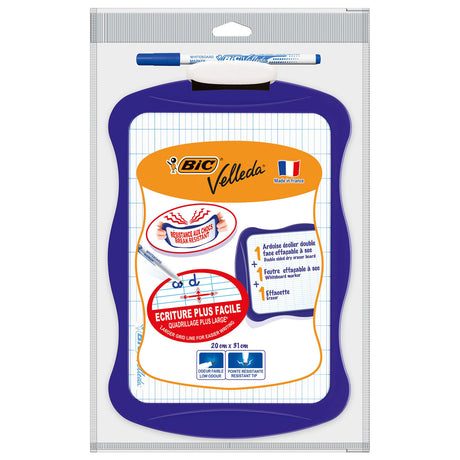 Pizarra blanca Bic de doble cara con borrador y rotulador - juguete educativo.