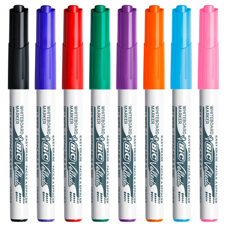 Rotuladores de pizarra Bic velleda con estuche - varios colores - 8 piezas