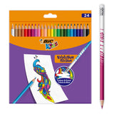 Ilusión infantil Bic - lápices de colores - niños y adultos - diferentes colores - lápiz - 24 piezas