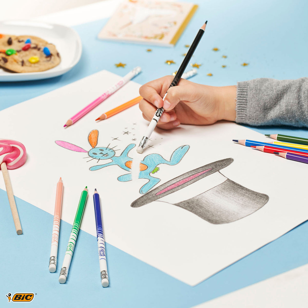 Ilusión infantil Bic - lápices de colores - niños y adultos - diferentes colores - lápiz - 24 piezas