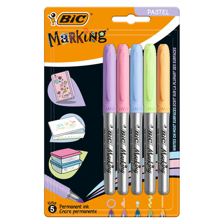 BIC intensidad de fieltro: plumas de titio pastel permanente, 5º.