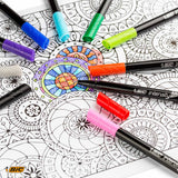 BIC intensidad Fineliners pastel, 12º.