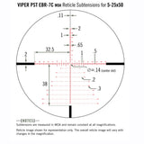 Visor Vortex Viper PST Gen II 5-25x50 FFP, retícula EBR-7C (MRAD)