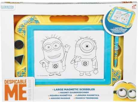 Jonotoys minions pizarra de dibujo magnética grande con bolígrafo y 2 imanes