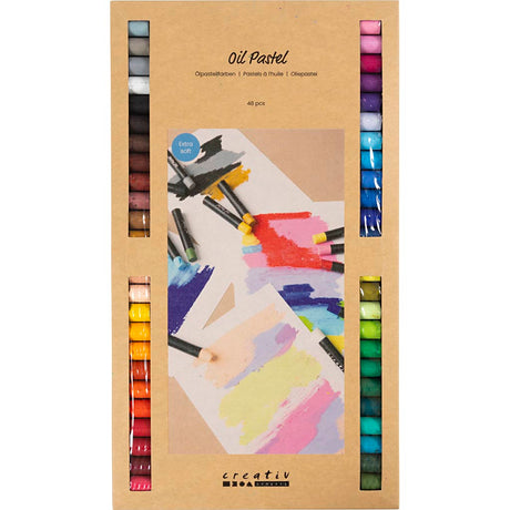 Empresa creativa https: www.cchobby.nl pasteles al óleo-l-7-cm-espesor-11-mm-varios-colores-48-piezas-1-caja