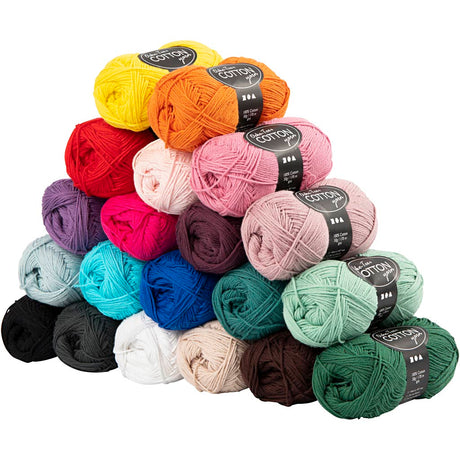 Empresa creativa https: www.cchobby.nl hilo de algodón-tamaño-8-4-l-170-m-content-can-vary-diverse-colors-20x50-gr-1-box