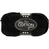 Hilo de algodón Creativ company, negro, 50gr, 170m